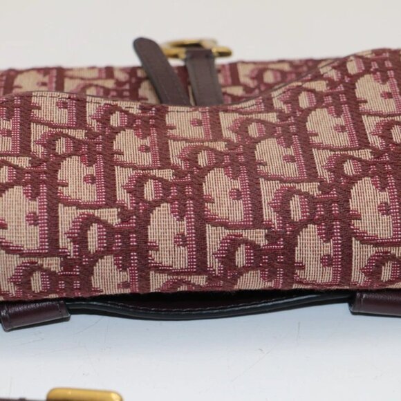 CHRISTIAN DIOR Oblique Saddle Belt Bag Burgundy 05-RU-1129 - Picture 5 of 15